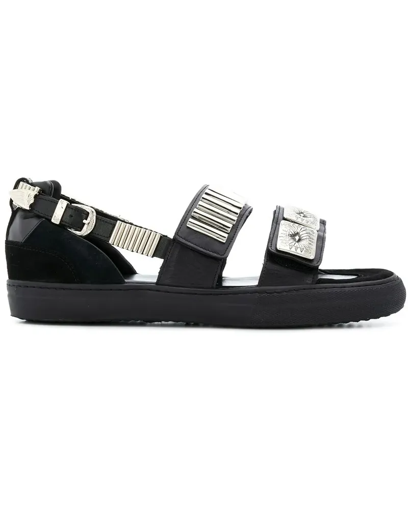 Toga Sandalen aus Leder - Schwarz Schwarz