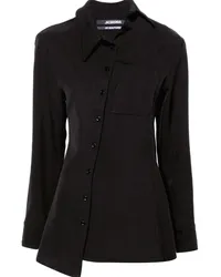 Jacquemus Asymmetrisches La Chemise Pablo Hemd Schwarz