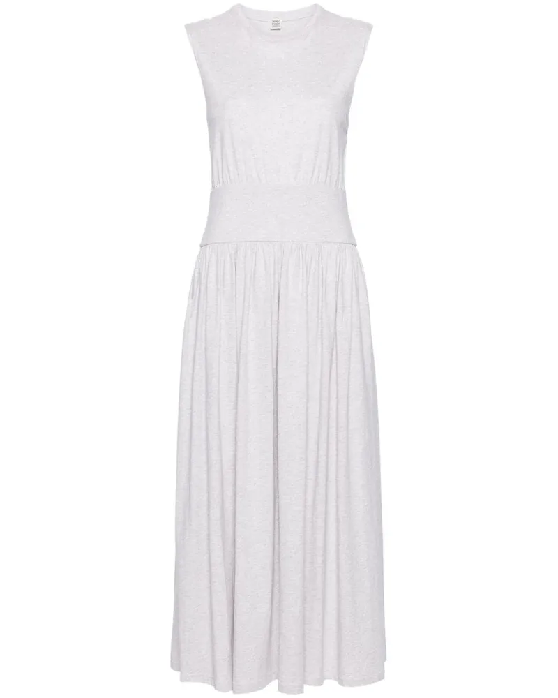 Totême Meliertes Midikleid - Grau Grau