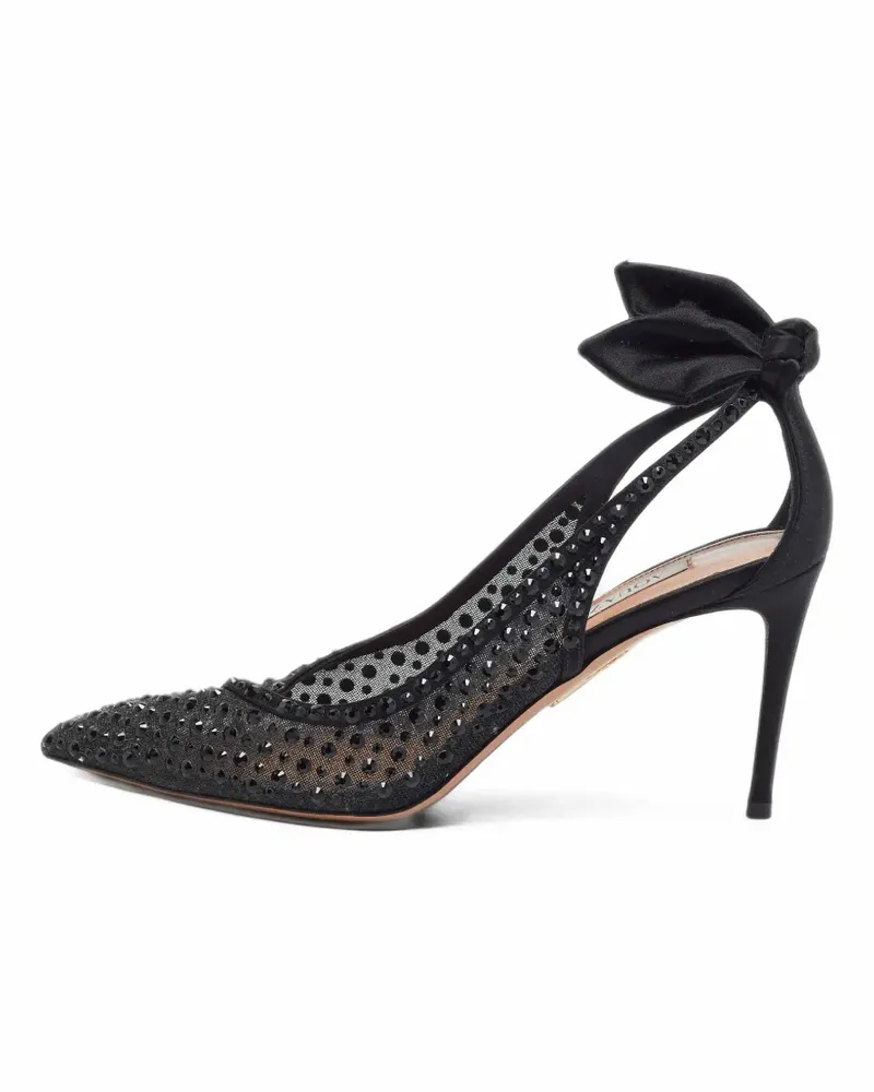 Aquazzura Pumps mit Kristallen - Schwarz Schwarz