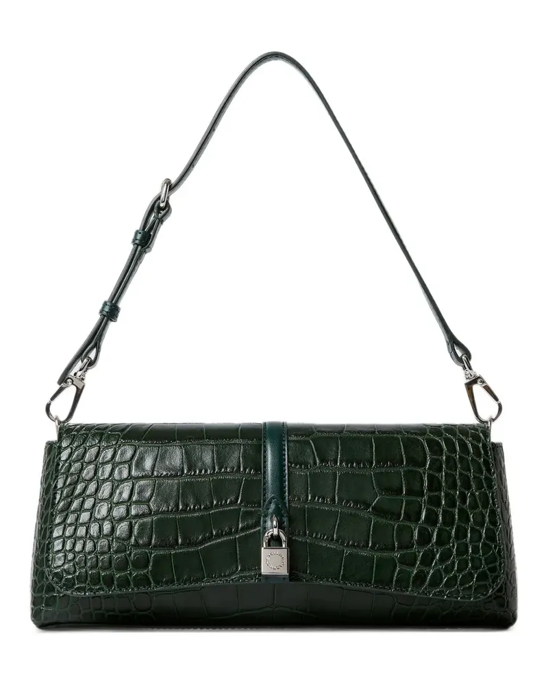 Stella McCartney Ryder Schultertasche mit Kroko-Prägung - Grün Grün
