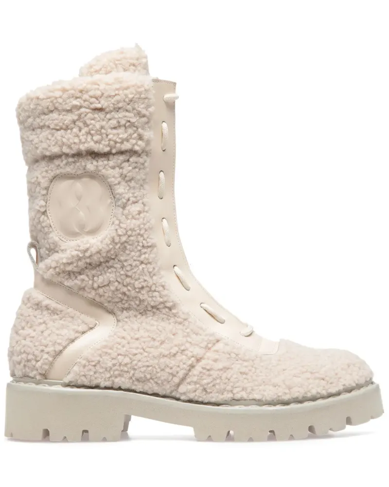 Bally Enga Stiefel aus Faux Shearling - Weiß Weiß
