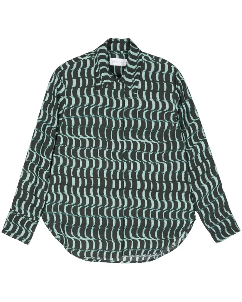 christian wijnants Hemd mit abstraktem Print - Grün Grün