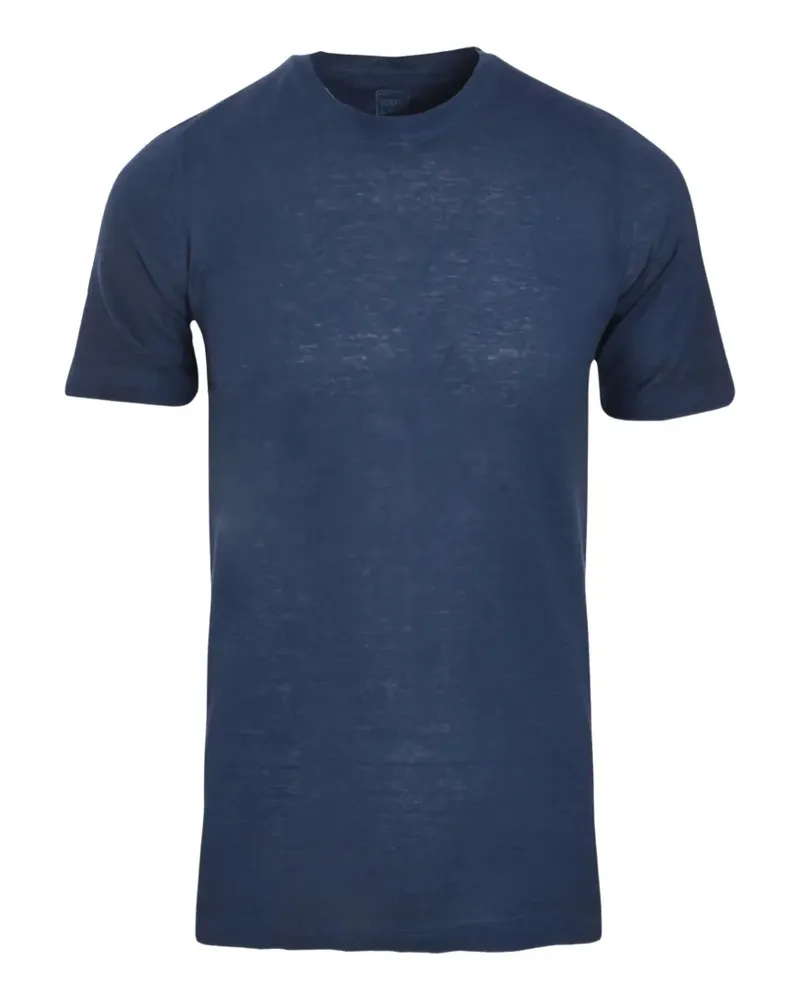 120% Lino Klassisches T-Shirt - Blau Blau