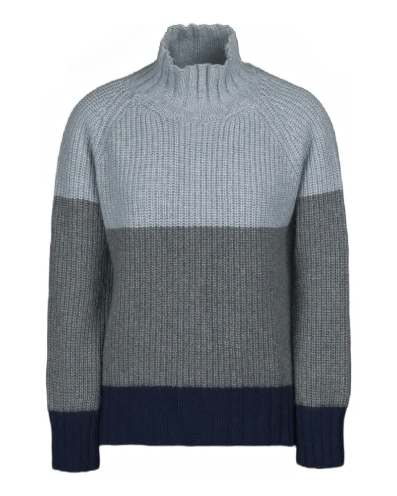 MOORER Strickoberteil mit Rollkragen - Grau Grau