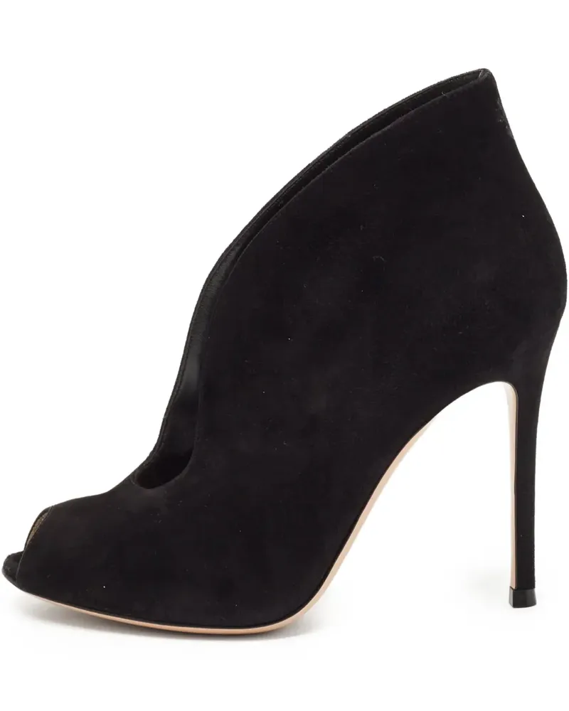 Gianvito Rossi Pre-owned Vamp Peeptoe-Stiefeletten 105mm - Schwarz Schwarz