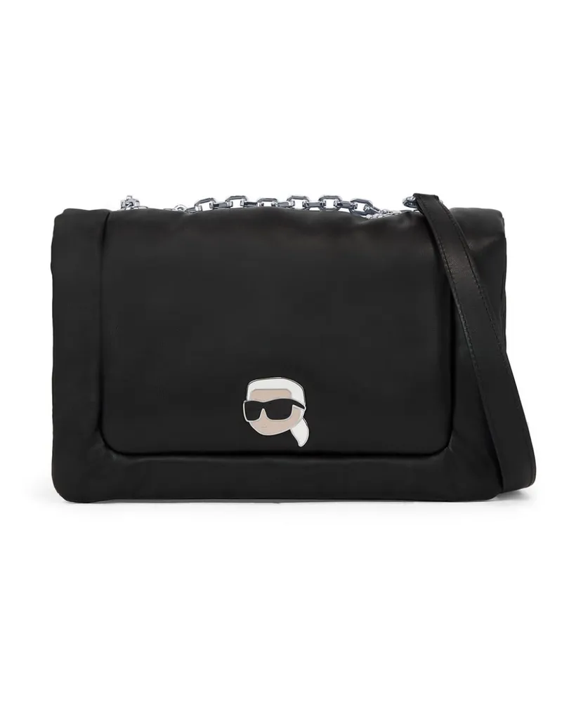 Karl Lagerfeld Ikonik Puffy Umhängetasche - Schwarz Schwarz