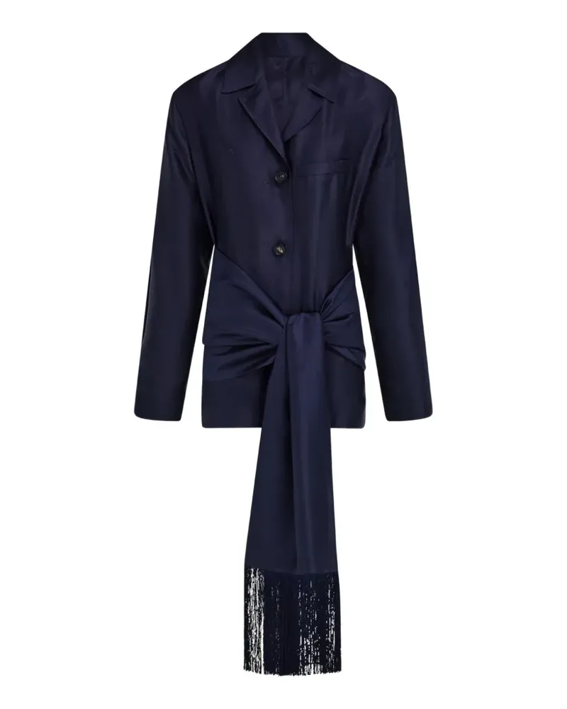 Ferragamo silk shirt jacket - Blau Blau