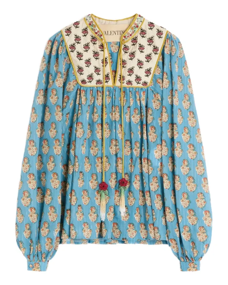 Valentino Garavani Oberteil mit Petales d'Amour-Print - Blau Blau