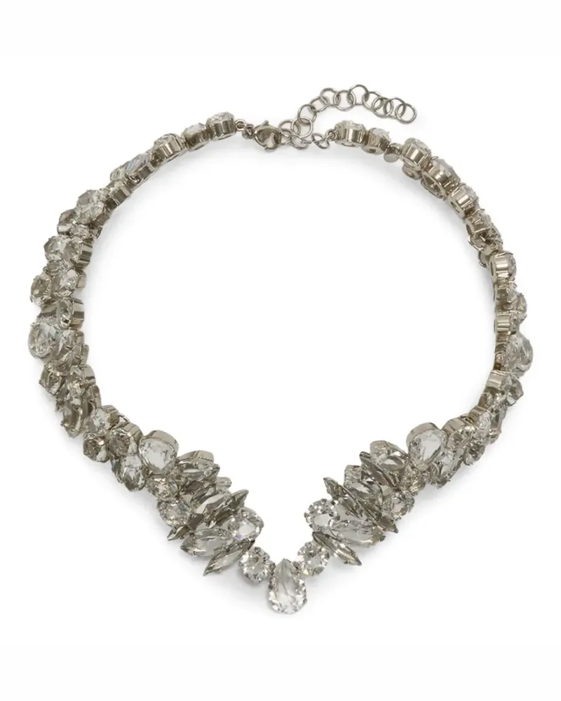 Victoria Beckham Choker mit Kristallverzierung - Silber Silber