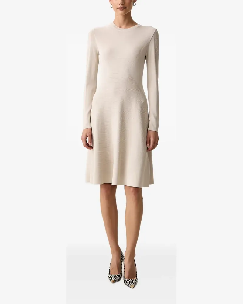 Armani Exchange Langarm-Midikleid aus Feinstrick - Nude Nude