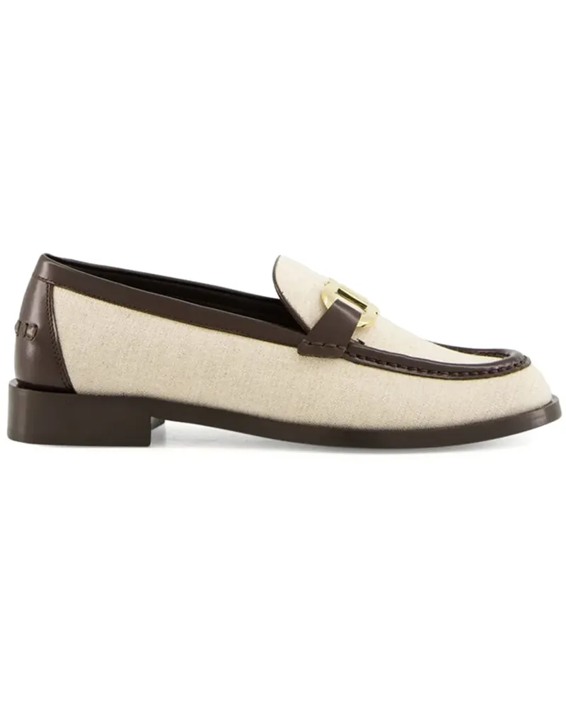 Ferragamo Maryan Loafer mit Gancini-Detail - Weiß Weiß
