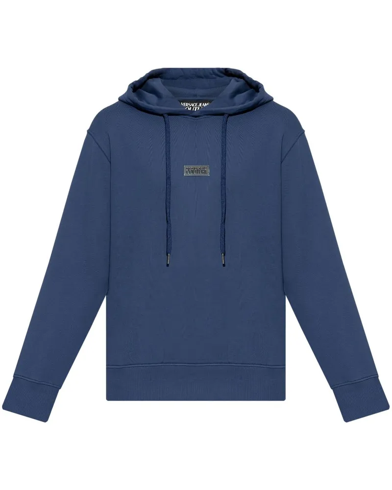 Versace Jeans Hoodie mit Logo-Schild - Blau Blau
