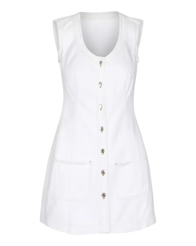 Frame Denim Kleid mit Knöpfen - Weiß Weiß
