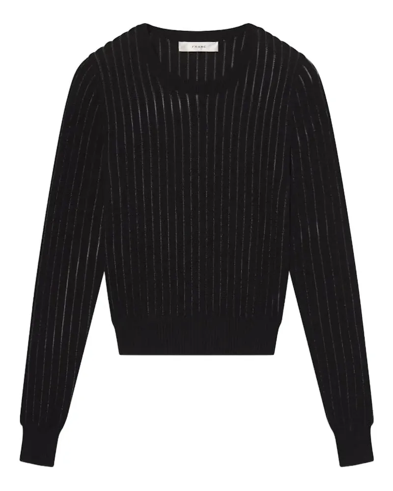 Frame Denim striped long-sleeve top - Schwarz Schwarz