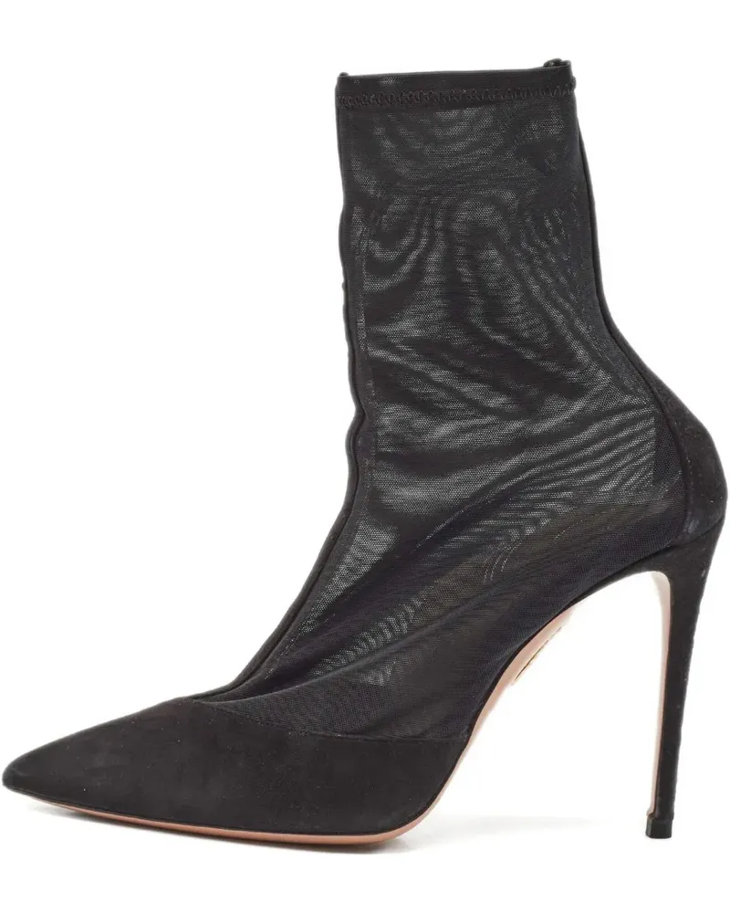 Aquazzura Stiefeletten aus Wildleder - Schwarz Schwarz