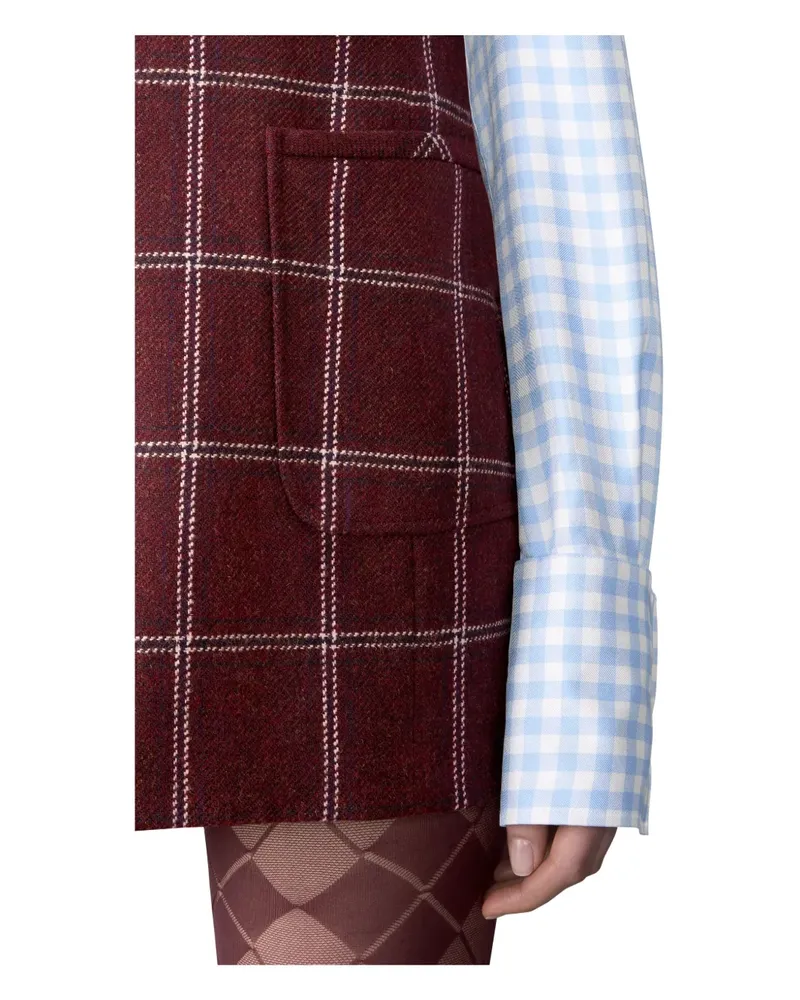 Thom Browne Kariertes Kleid mit aufgesetzten Taschen - Rot Rot
