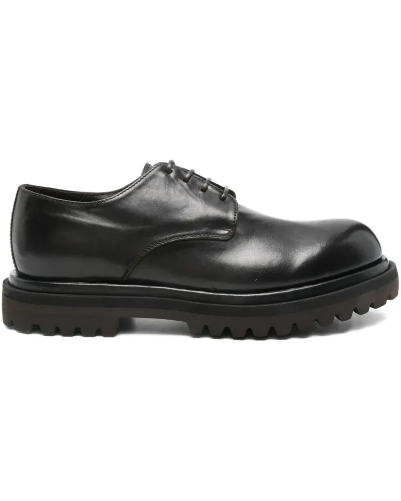Officine Creative Italia leather derby shoes - Schwarz Schwarz