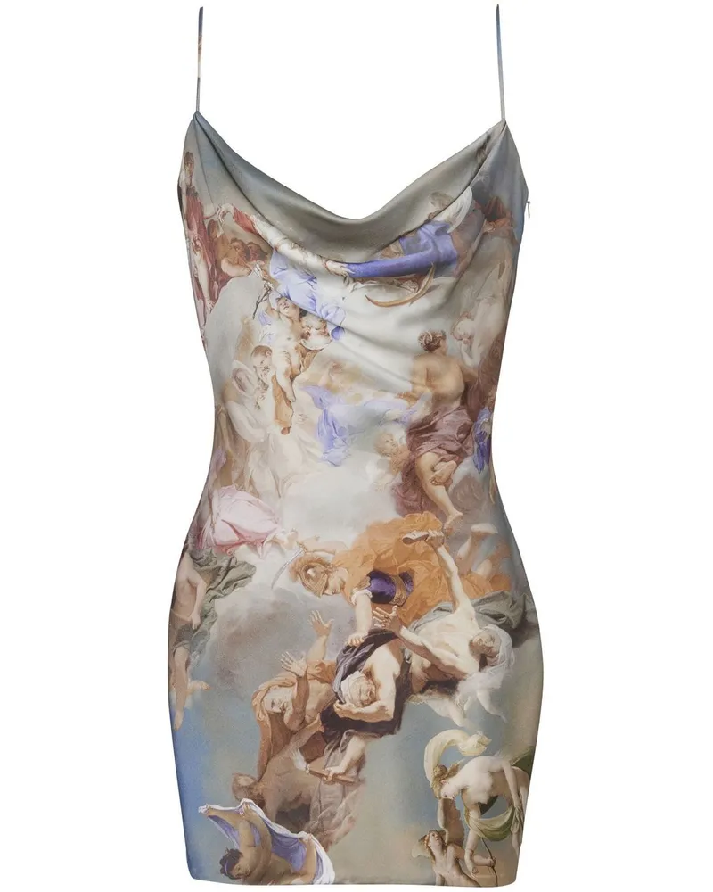 Balmain Minikleid mit Print - Blau Blau