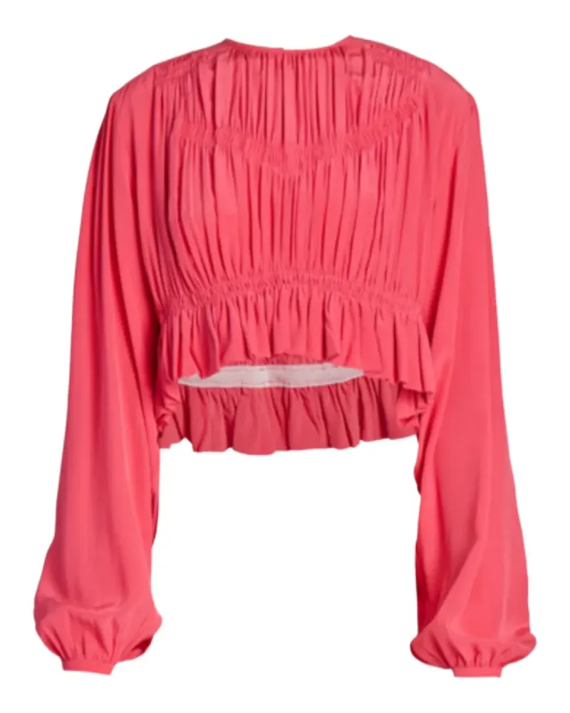 Isabel Marant Geraffte Nelino Bluse - Rosa Rosa