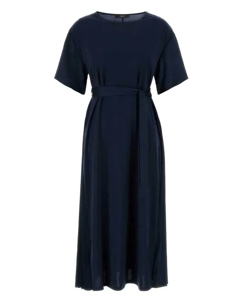 Max Mara Jordan Midikleid mit Gürtel - Blau Blau