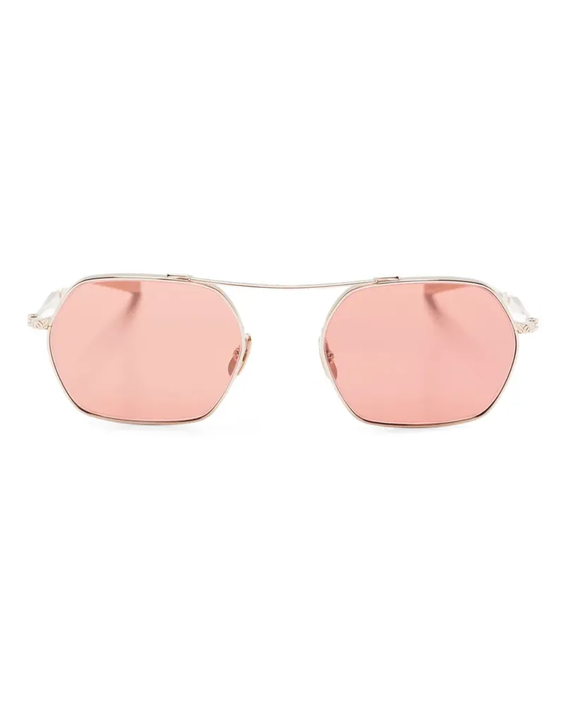 Garrett Leight Ryders Sonnenbrille mit geometrischem Gestell - Gold Gold