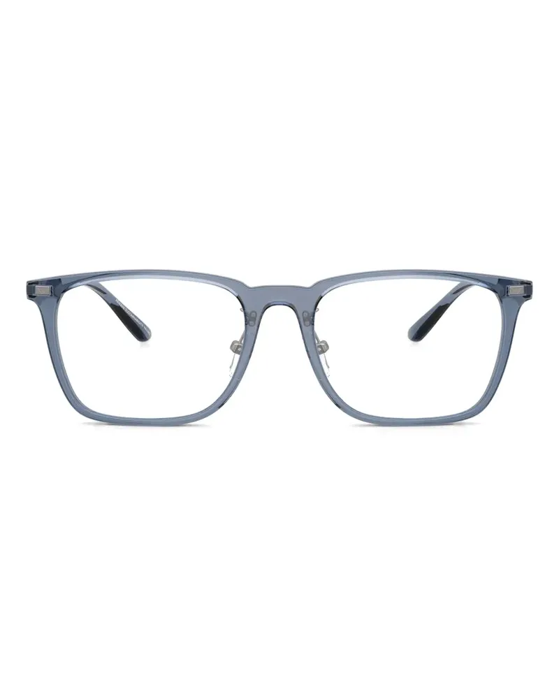 Emporio Armani Brille mit eckigem Gestell - Blau Blau