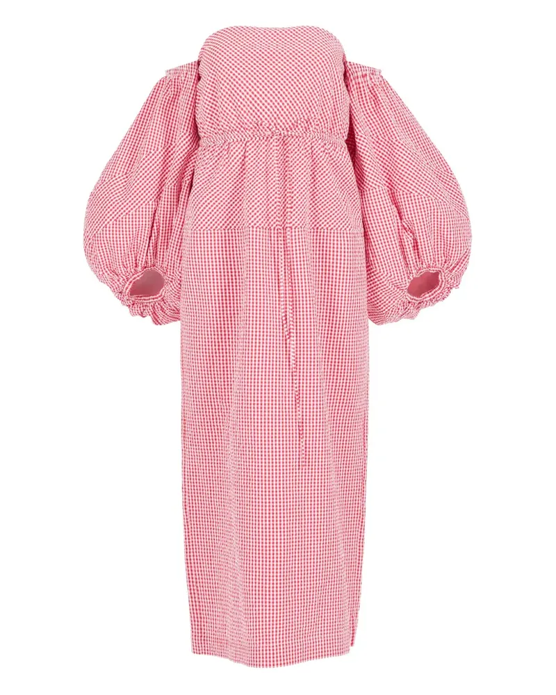 Rosie Assoulin Maxikleid mit Vichy-Karomuster - Rot Rot