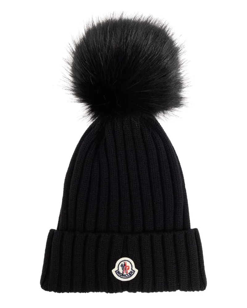 Moncler Bommelmütze aus Wolle - Schwarz Schwarz