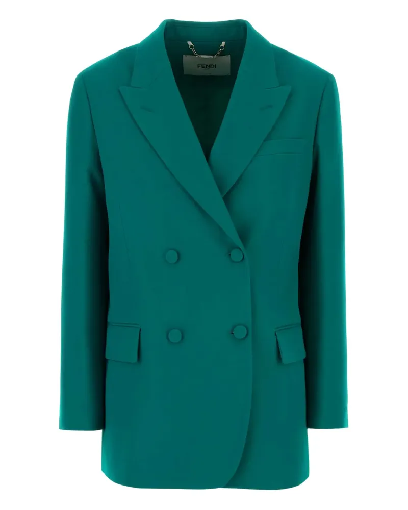 Fendi Sakko mit Grain de Poudre-Muster - Grün Grün