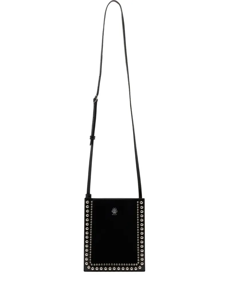 Bally Beckett studded leather messenger bag - Schwarz Schwarz