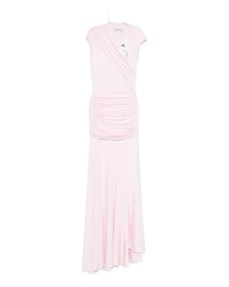 Self-Portrait draped maxi dress - Rosa Rosa