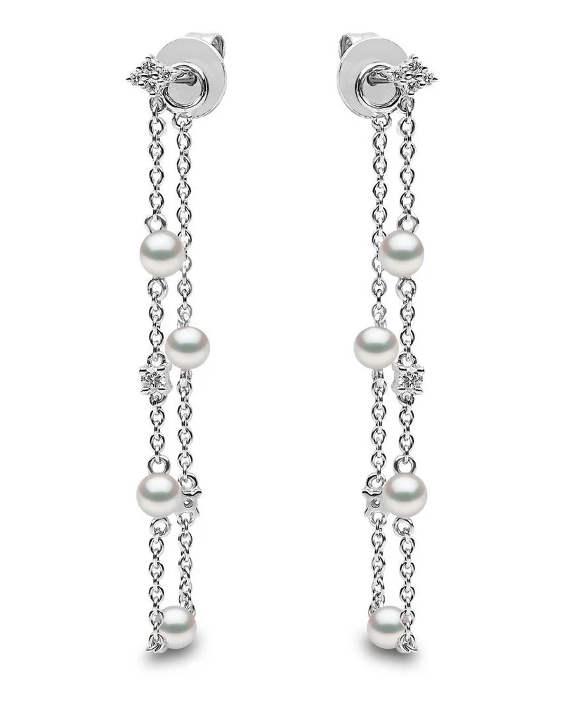 YOKO London 18kt Trend Weißgoldohrringe mit Diamanten - Silber Silber