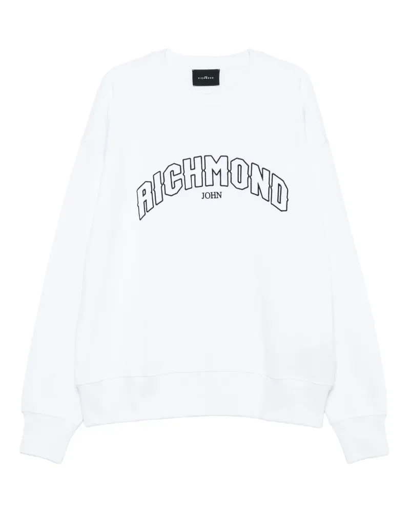 John Richmond Sweatshirt mit Logo - Weiß Weiß