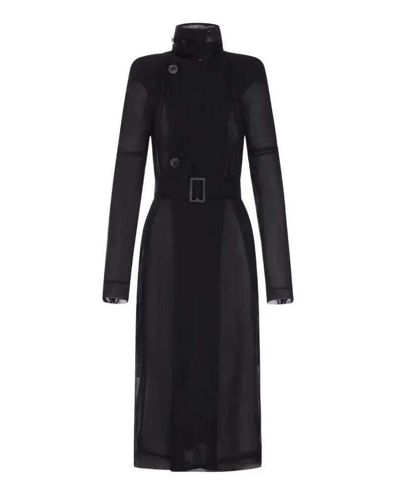 Rick Owens Maria organza trench coat - Schwarz Schwarz