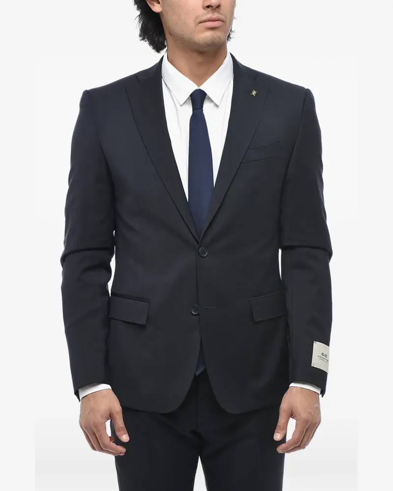 Corneliani jacquard flap-pockets two-piece suit - Blau Blau