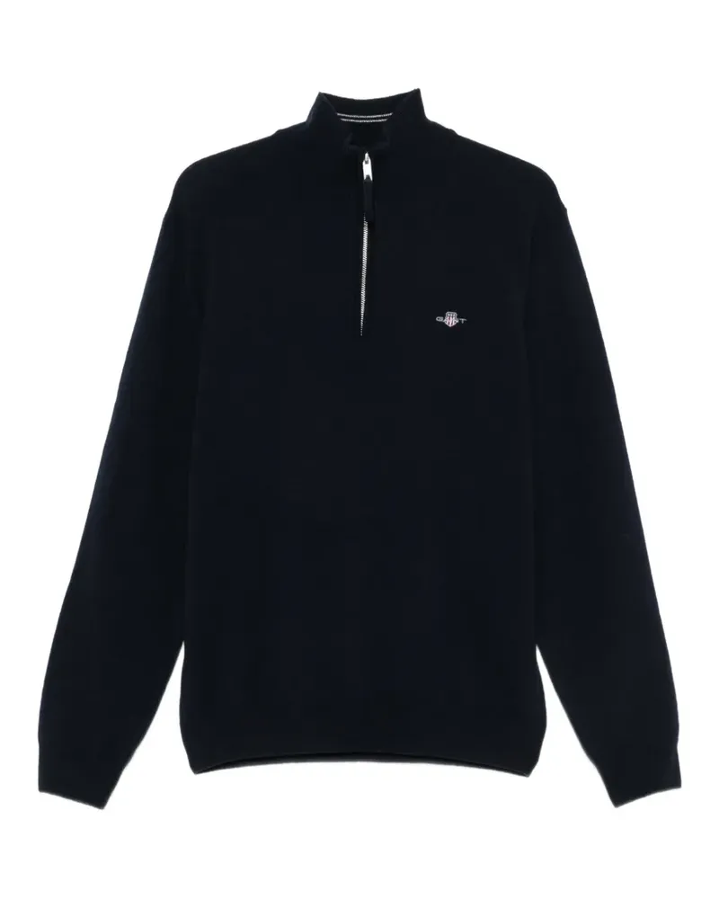 Gant Pullover mit kurzem Reißverschluss - Blau Blau