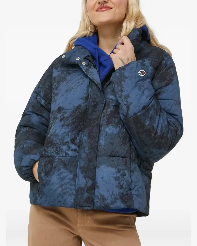 Champion printed padded jacket - Blau Blau