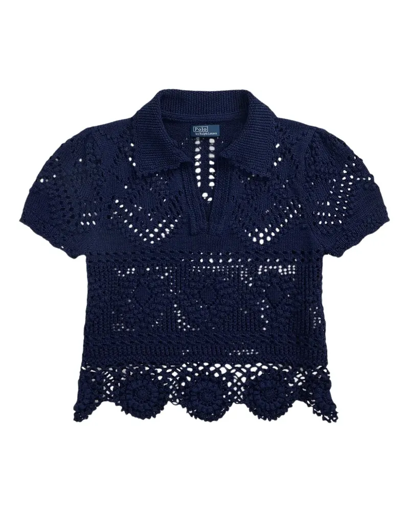 Ralph Lauren Oberteil aus Häkelstrick - Blau Blau