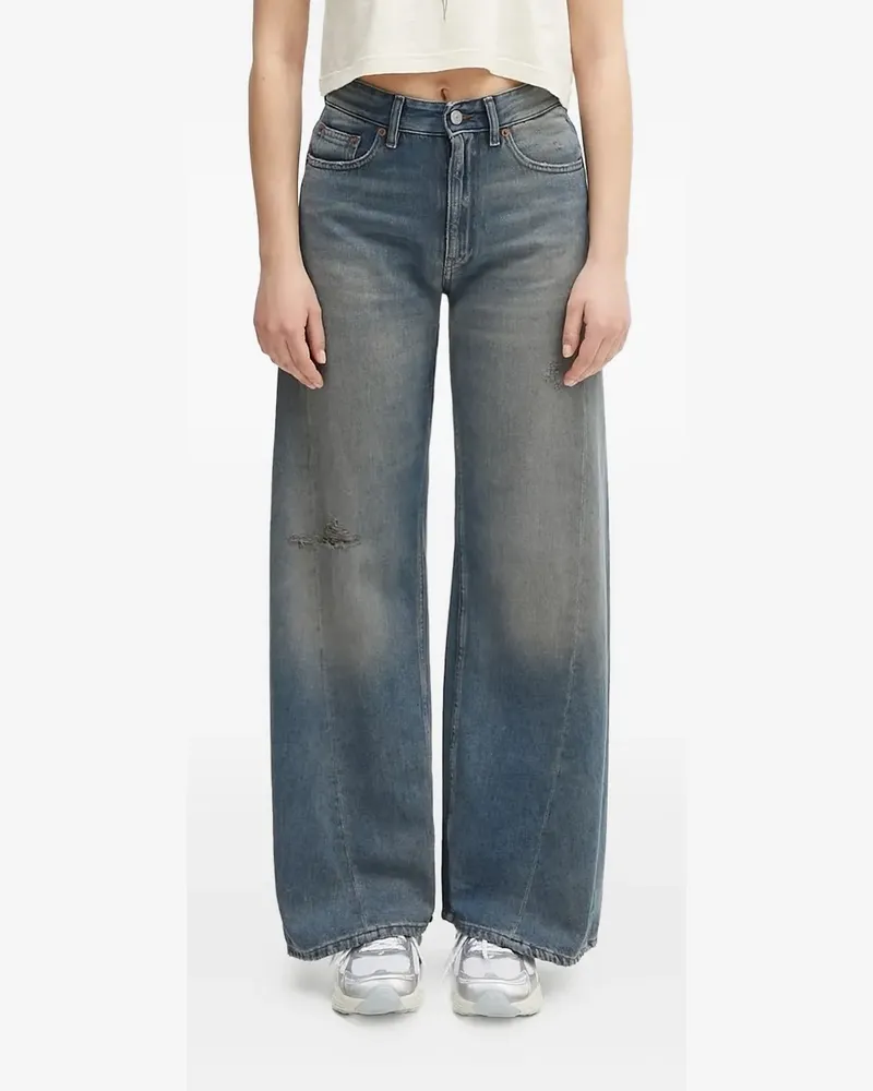 Maison Margiela Ausgeblichene Wide-Leg-Jeans - Blau Blau