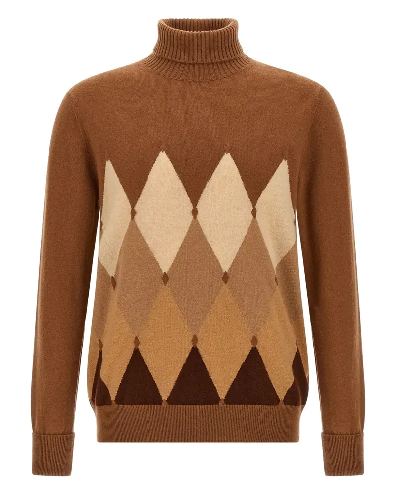 Ballantyne argyle-pattern turtleneck sweater - Braun Braun