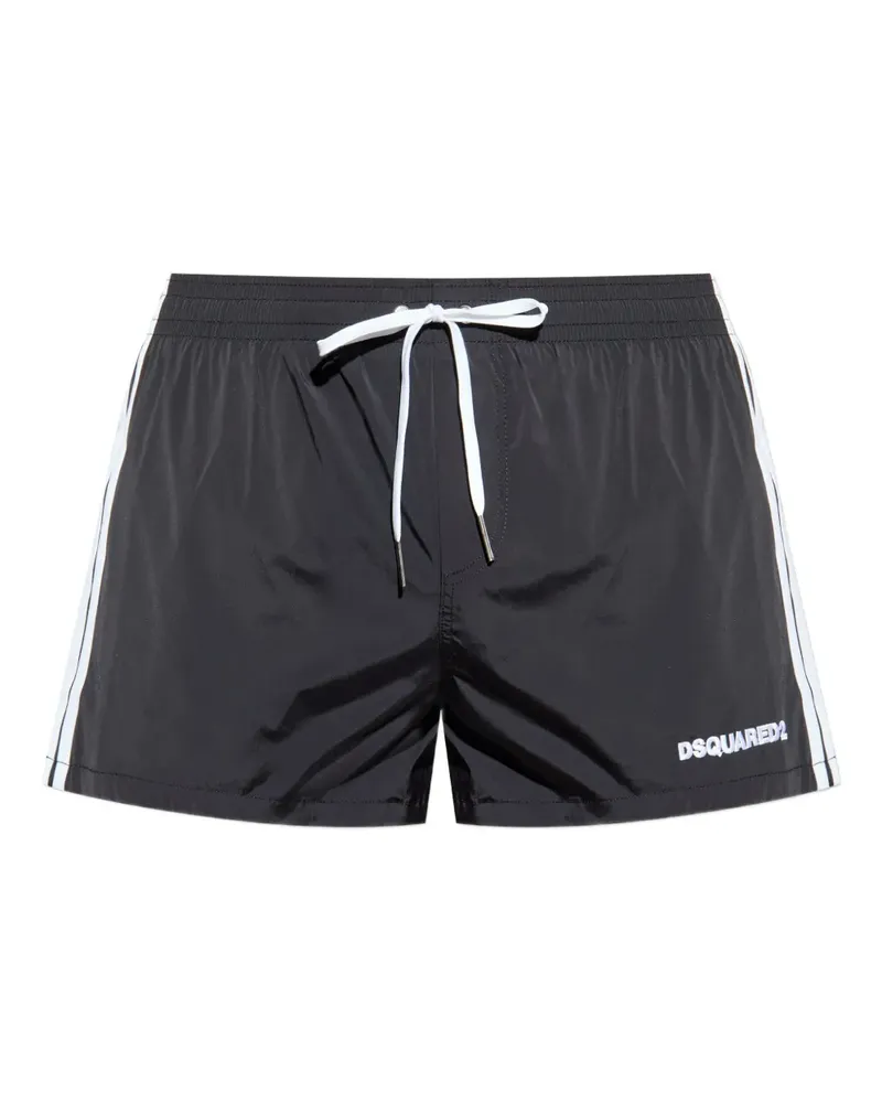 Dsquared2 Badeshorts mit Streifen - Schwarz Schwarz