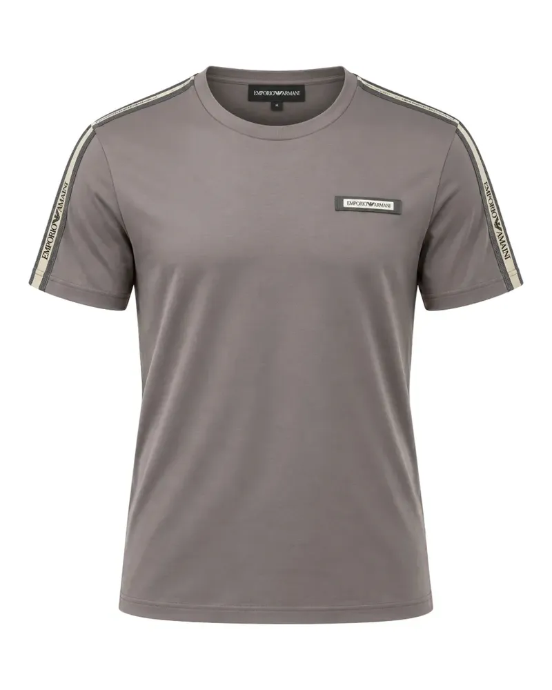 EA7 T-Shirt mit Logo-Patch - Grau Grau