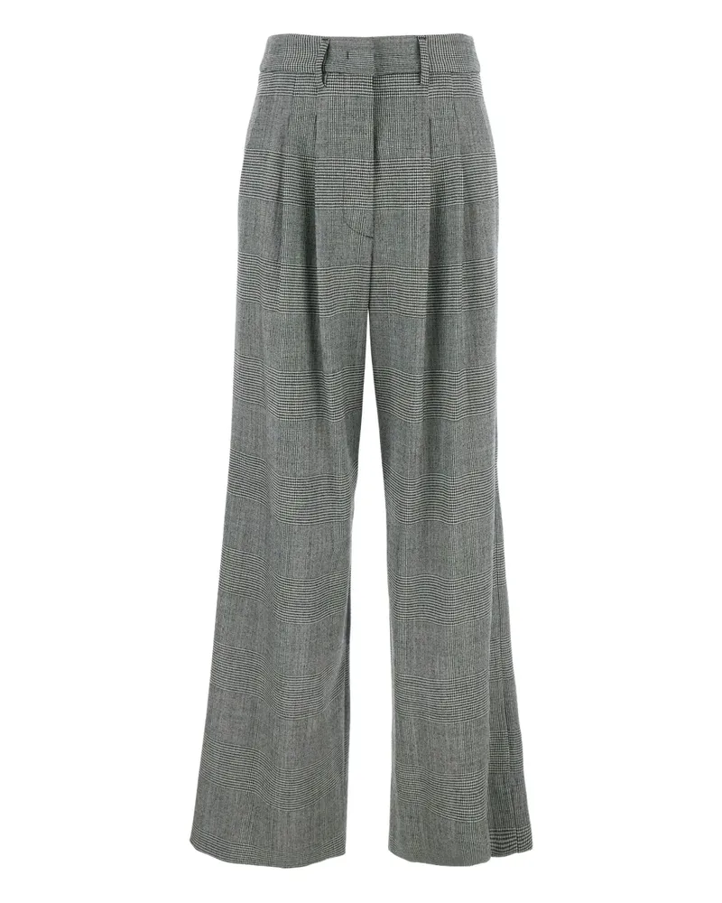 PT TORINO Karierte Hose mit Bundfalten - Grau Grau