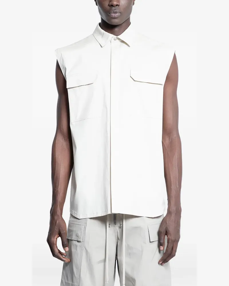 Rick Owens sleeveless jumbo shirt - Weiß Weiß