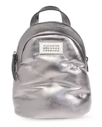 Maison Margiela Rucksack mit Schild Silber