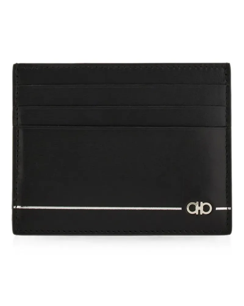 Ferragamo Kartenetui mit Gancini-Detail - Schwarz Schwarz