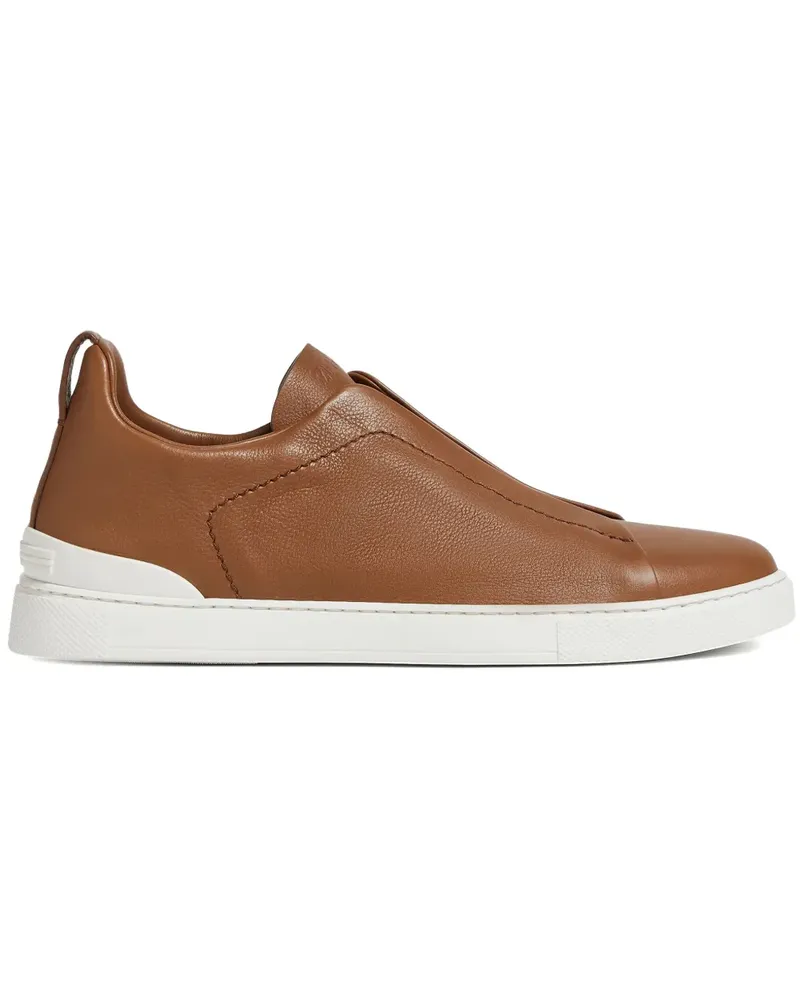 Ermenegildo Zegna Triple Stitch Secondskin Sneakers - Braun Braun
