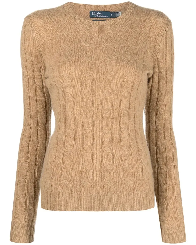 Ralph Lauren Kaschmirpullover mit Zopfmuster - Nude Nude