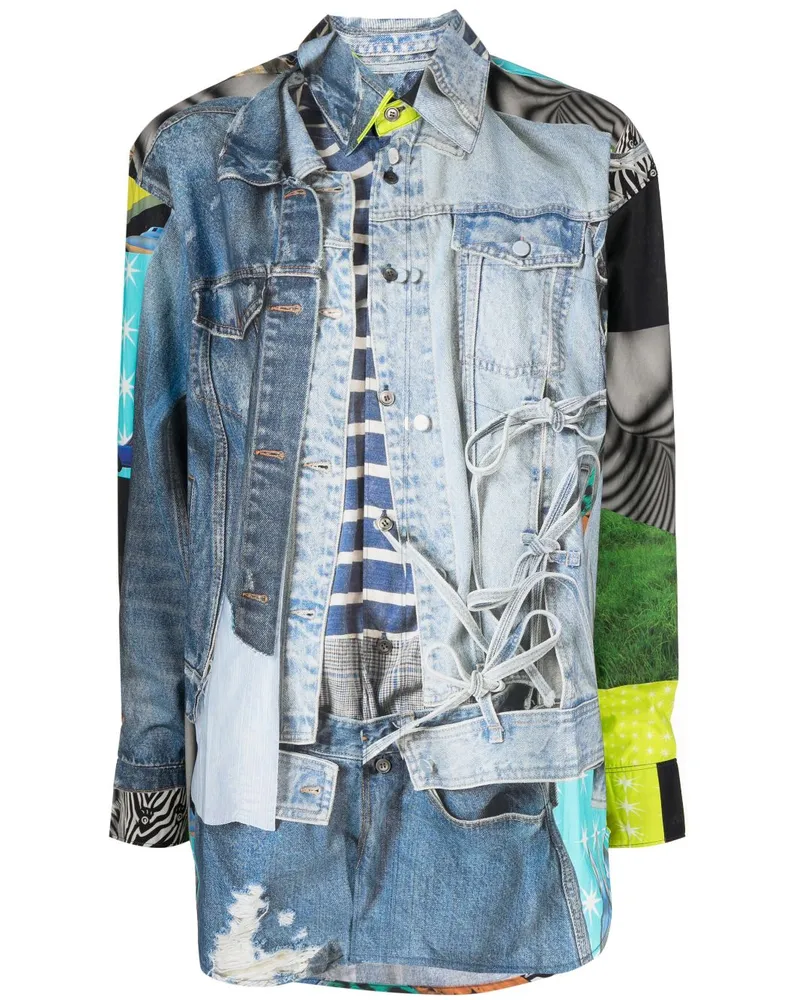 JNBY Hemd mit grafischem Print - Blau Blau